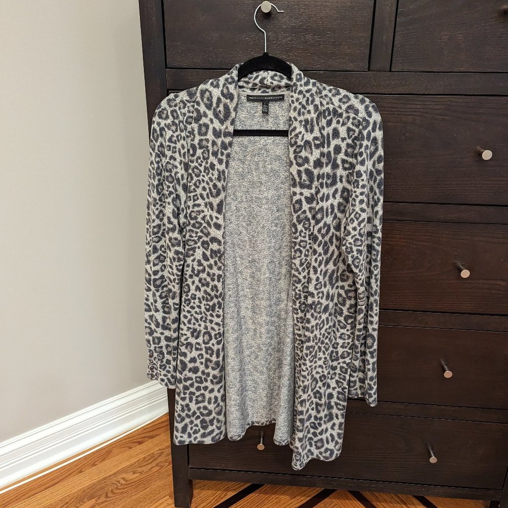 Leopard Print Open Cardigan